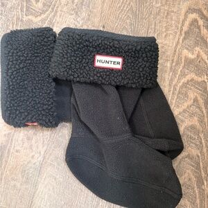 Hunter Kids Black Fleece Socks